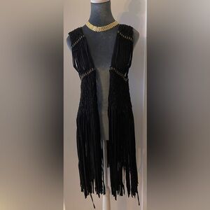Beulah Black Fringe Vest! Must have for festival!